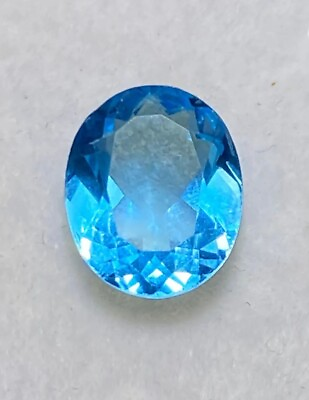 #ad 1.95 Carts Natural Blue Topaz Loose Gemstone From Afghanistan $8.00