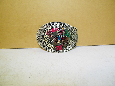 #ad If You Aint Cowboy You Aint *hit Belt Buckle Indiana Metal Craft 1981 $34.99
