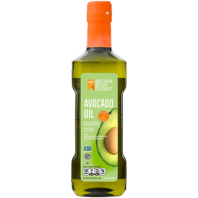 #ad BetterBody Foods Refined Avocado Oil Non GMO Cooking Oil Kosher Keto and Pale $14.95