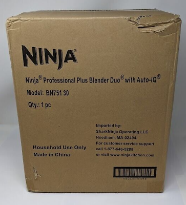 #ad Ninja Professional Plus Blender Duo With Auto iQ BN75130 Black Stainless Steel $125.99
