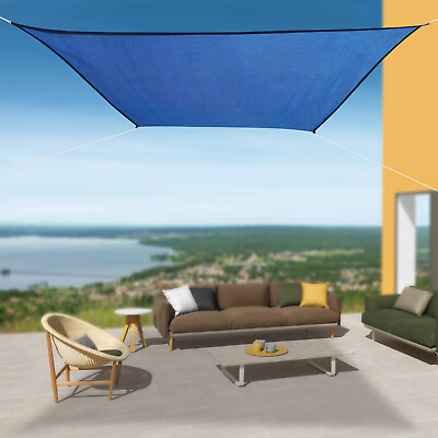 #ad Rectangle Shade Canopy Outdoor Backyard UV Ray Sunlight Block Shade 16*20ft Blue $38.00