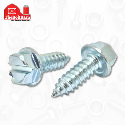 #ad CAR DEALER LICENSE PLATE SCREWS SLOTTED HEX HEAD SELF TAPPING BULK 2700 PCS $188.32