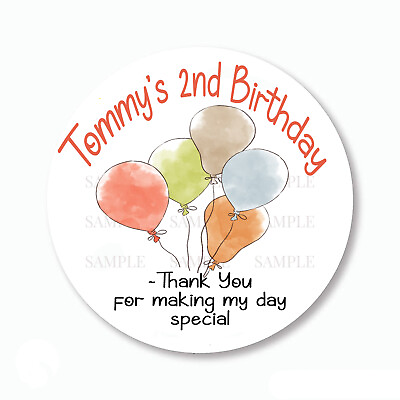 #ad Personalized Thank You Balloons Birthday Party Favors Stickers Labels 3 Sizes $6.24