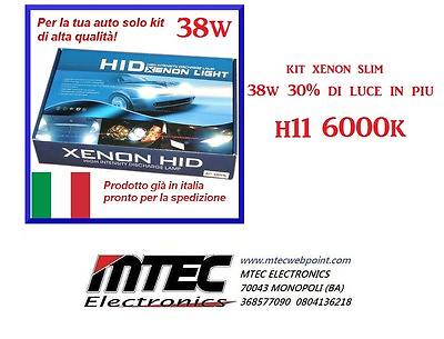 #ad Set Xenon Slim H11 6000k 38W 30% IN More of Light From Normal Xenon Canbus $55.91