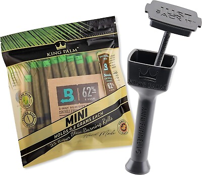 #ad King Palm Mini Natural Prerolled Palm Leafs 25 Rolls with Mini Funnel $28.79