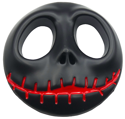 #ad 1x 3D Metal Jack Skellington Skull Pumpkin Face Sticker Decal Emblem Car Black $7.44