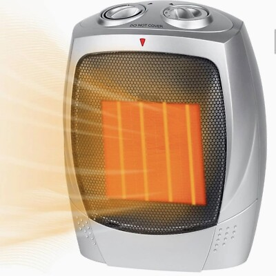 #ad GiveBest 1500W Portable Electric Space Heater Silver $14.99