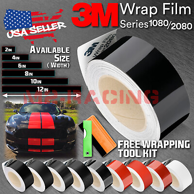 #ad 3M 1080 2080 Racing Stripes Vinyl Wrap Rally Stripe Decal Sticker Hood Roof $17.99