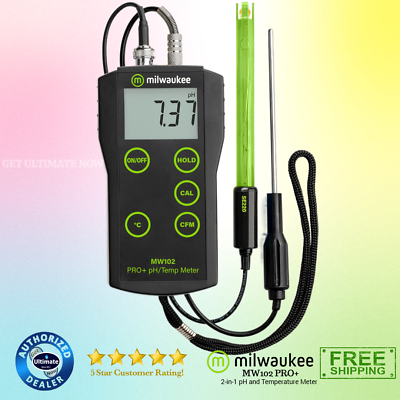#ad Milwaukee MW102 PRO 2 in 1 pH and Temperature Meter with ATC $139.99
