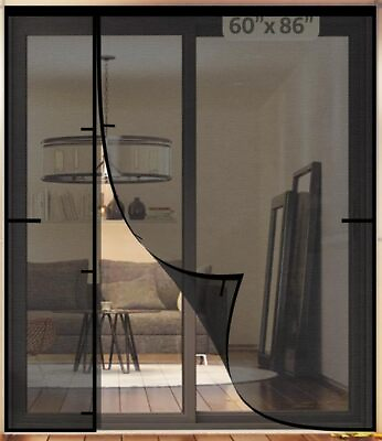 #ad Fiberglass Magnetic Screen Door for Sliding Patio Door French Door Double D... $52.97