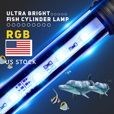 #ad RGB LED Aquarium Fish Light Remote Control Dimmable Waterproof Tank Lamp US $12.99