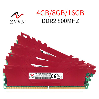 #ad 16GB 8GB 4GB DDR2 800MHz PC2 6400U 240Pin intel DIMM Desktop Memory RAM RED LOT AU $125.99