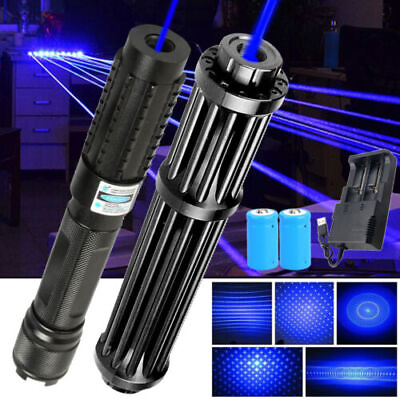 #ad Blue 450nm Burning Laser Pointer Visible Beam Dot Light USB Torch US $55.99