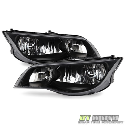 #ad Black 2003 2007 Saturn ION 2Dr Coupe Headlights Headlamps Replacement LeftRight $118.99