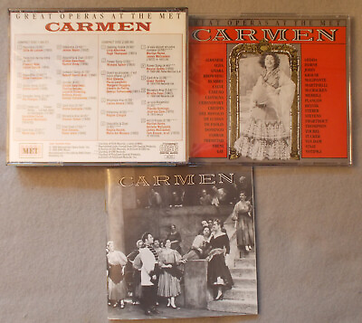 #ad CARMEN Bizet GREAT OPERAS AT THE MET Domingo Freni Caruso 2 CD SET metropolitan $19.95