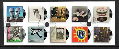 #ad GB 2010 CLASSIC ALBUM COVERS SET OF TEN FINE USED ON PIECE LOT 37 GBP 3.00