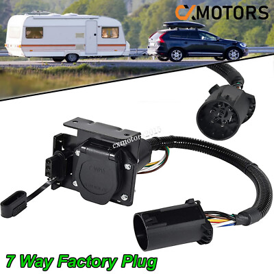 #ad 7 Way Trailer Tow Wiring Adapter Vehicle Side Plug for Chevy Silverado 1500 2500 $26.99