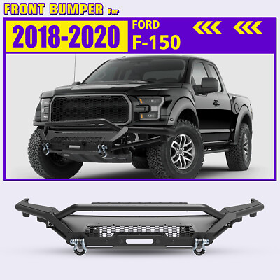 #ad 3 IN 1 Front Bumper Assembly w LED LightsShackles For 2018 2019 2020 Ford F 150 $441.97