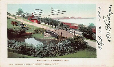 #ad Lake View Park Cleveland Ohio 1901 Postcard Detroit Photographic Co. Used $15.00