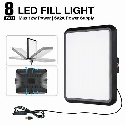 #ad 12 Inch 8 Inch Panel LED Video Light Fill Light Photography Lighting For Live $31.27