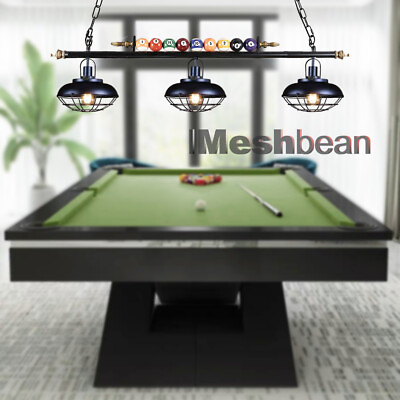#ad US Hanging Pool Table Lights Fixture Billiard Pendant Lamp w 2 or 3 Shades $104.99