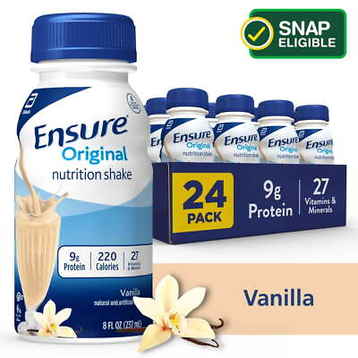 #ad Ensure Original Vanilla Nutrition Shake 24 Pack Complete and Balanced Nutrition $37.18