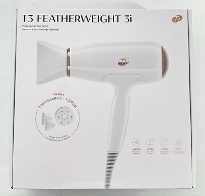 #ad New T3 Featherweight 3i Hair Dryer Diffuser White Rose Gold 76805 $109.50