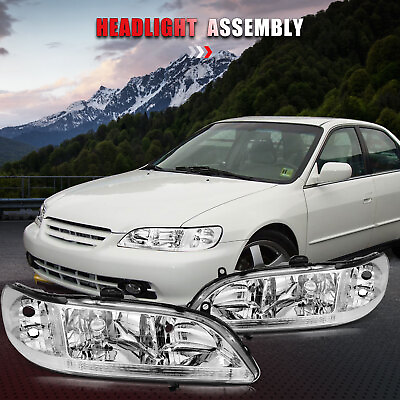 #ad Headlights For 1998 2002 Honda Accord Headlamps Assembly Driver Passenger Side $66.99