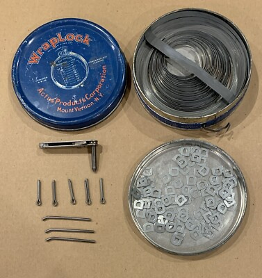 #ad Vintage Tin WrapLock Actus Products Corp. Mount Vernon NY Clamp Banding Kit $24.95