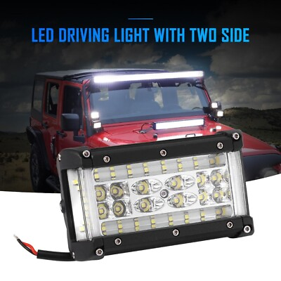 #ad 5 inch Quad Row LED Work Light Bar Pods Driving Fog Lamp Side Shooter Combo $29.99
