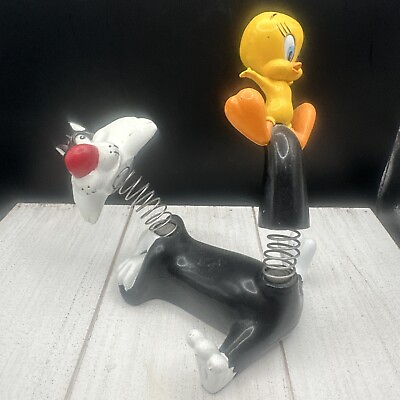 #ad Sylvester And Tweety Bird BobbleHead and Bobble Tail 1998 Warner Brothers $14.99