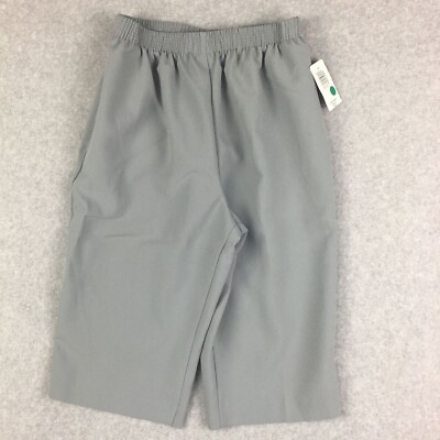 #ad NEW BonWorth Capri Pants Women PS Gray Polyester High Rise 24x15 $7.25