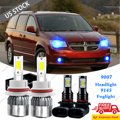 #ad For Dodge Caravan Grand Caravan 2001 2007 8000K LED Headlight Fog Light 4x Bulbs $25.49