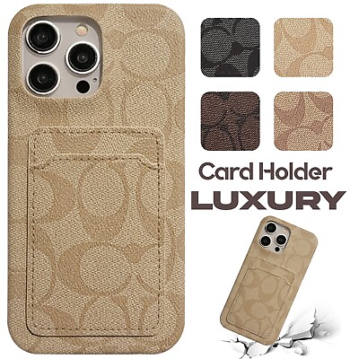 #ad For iPhone 15 14 13 12 Pro Max Phone Case Luxury Leather Cover Wallet Card Slots $20.98