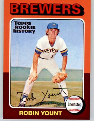 #ad 2018 Topps Archives #223 Robin Yount Topps Rookie History 1975 Topps Reprint $4.99