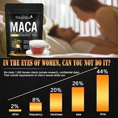 #ad #ad X power Black Maca Tea For Men Herbal Supplement Male Energy Enhance Drink New $17.89