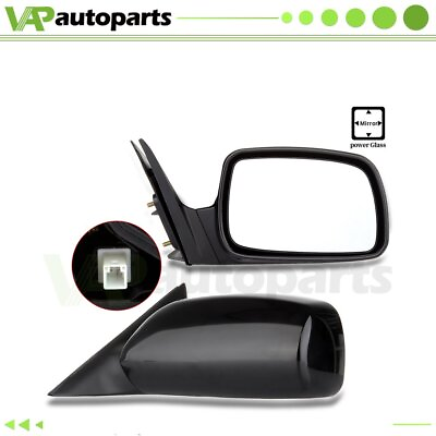 #ad LeftRight Side View Fits 2007 2011 Toyota Camry Black Power Door Mirrors Pair $57.95