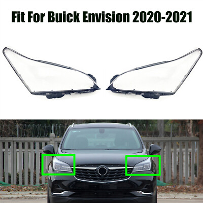 #ad Fit For Buick Envision 2020 2021 Headlight Headlamp Clear Lens Left Right Cover $302.89