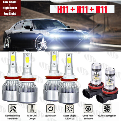 #ad 6Pcs For Chevrolet Impala 2006 13 Combo LED Headlight Fog Light Bulbs White Kits $32.41