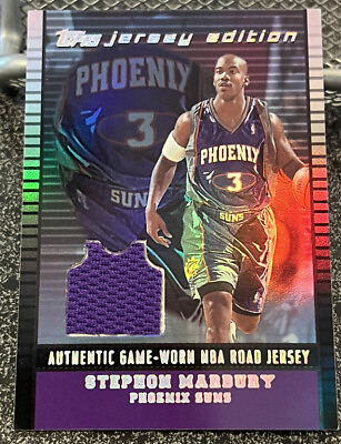 #ad 2002 03 Topps Jersey Edition Black Suns Jersey Card Stephon Marbury 99 449 $12.00