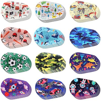 #ad 60 Pcs Adhesive Eye Patches for Kids Boys 12 Styles Eye Patches Cute Boys Tod... $29.99