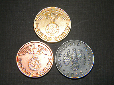 #ad Big WW2 German Coins Historical WW2 Authentic Artifacts $19.89