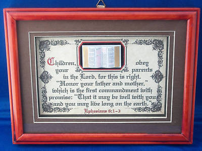 #ad New Bible Verse Plaques Signsquot;CHILDREN OBEY YOUR PARENTSquot;Christian Gift $49. $39.95