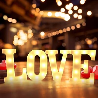 #ad Marquee Light up Letter8.7quot; Large SignLight Up Letters Love Light Signs LOVE $23.62