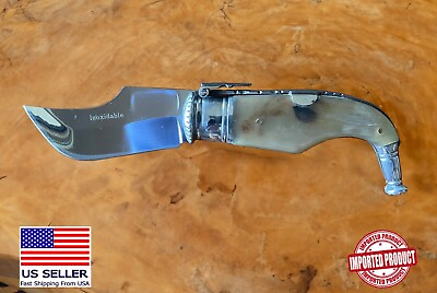 #ad 3.15quot; Spanish navaja pocket knife bull horn handle handmade unique USA seller $37.00