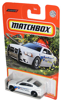 #ad Matchbox Dodge Charger Pursuit 2022 White Police Security Patrol Car 86 100 $10.98