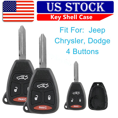 #ad 2 Replacement for Jeep 06 07 Commander 05 07 Cherokee Remote Key Fob Shell Case $8.69