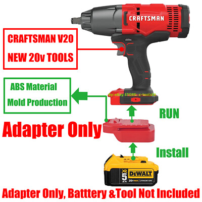 #ad 1x Dewalt 20V XR Li Ion Battery To Craftsman V20 NEW 20v Adapter Adapter Only $19.69