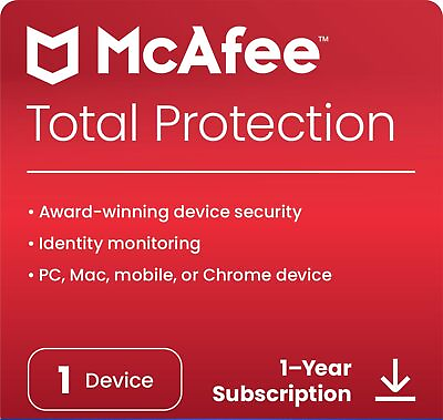 #ad McAfee Total Protection 2024 Antivirus Internet Security Software Download $9.99