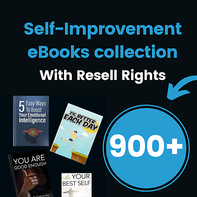 #ad 900 Self Improvement Digital Books Bundle PLR Collection Make Money Online $2.99